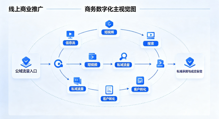 蓝田县线上商业推广怎么做？全域流量闭环搭建与低成本转化实战指南